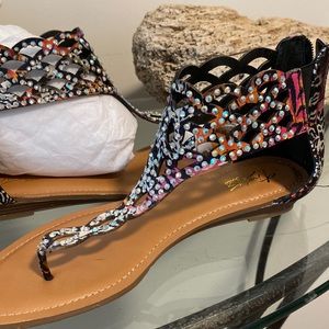 Gorgeous rhinestone studded sandals